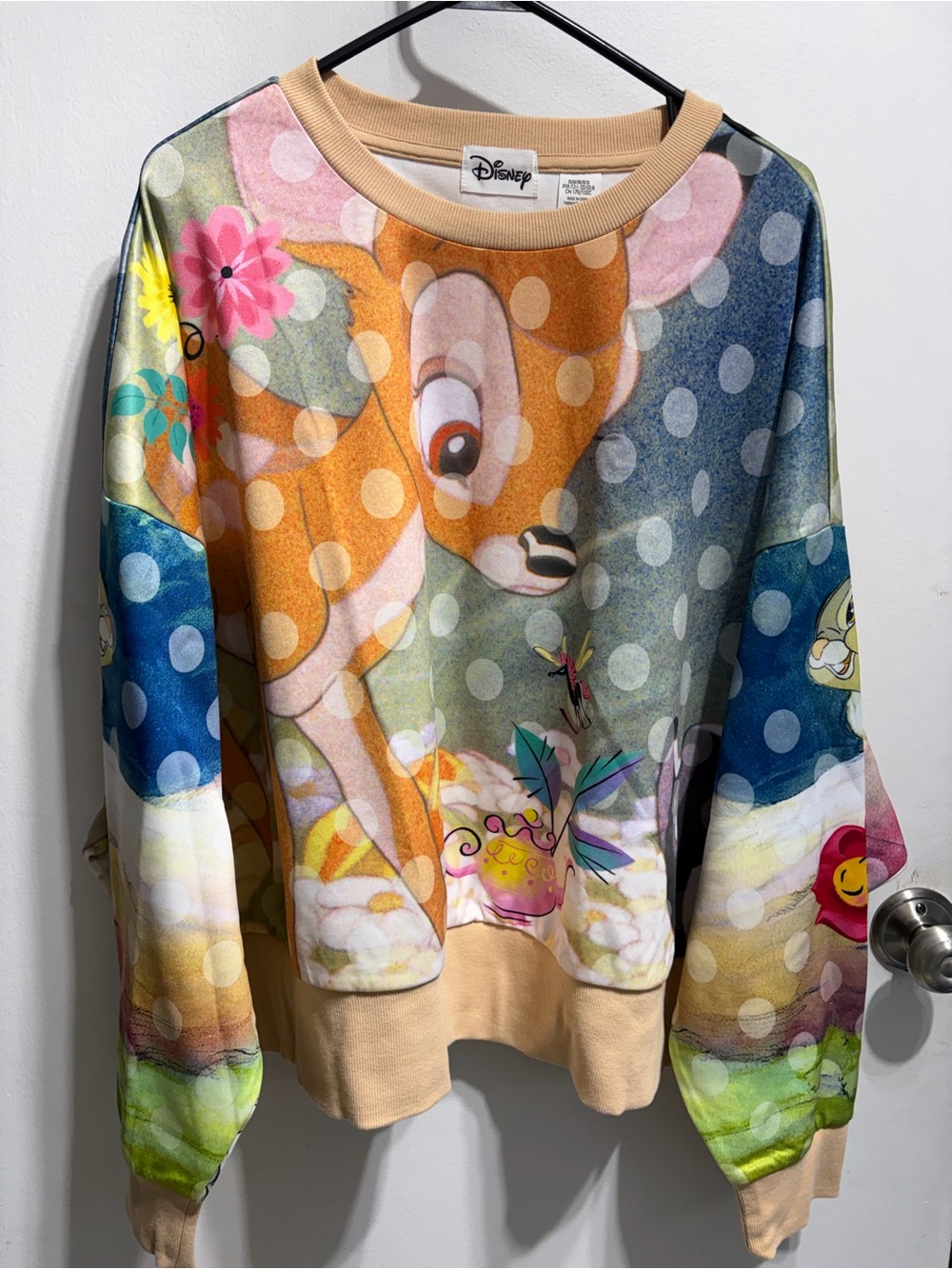 Disney Bambi Polka Dot Pastel Multicolor Sweatshirt